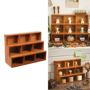 Wooden Display Cabinet Wall Mounted Storage Shelf Desktop Organizer Shelves Unit - Picture 1 of 7