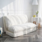 N&v Convertible Foldable Loveseat, Foam Futon Sofa Bed, Couch Sleeper Sofa White