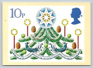 c1980 Postcard Reproduced From England Stamp Design 10p 6x4" A Christmas Tree