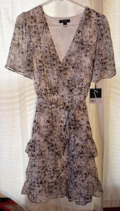SIMPLY VERA VERA WANG, NWT Size Small RuffledTiered Chiffon Lined Sz Small Dress - Picture 1 of 6
