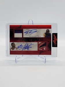 2023 Leaf Superlative SHAQUILLE O'NEAL, DIKEMBE MUTOMBO Auto Autograph Relic 5/5 - Picture 1 of 2