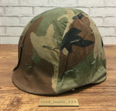 Vintage Rare Casque Camouflage M1 Vietnam Militaria - Photo 1/4