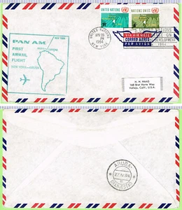 FAM 5 Pan Am F5-280U April 26 1964 NY United Nations to Aruba Curacao - Picture 1 of 1