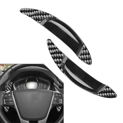 Extensión de paleta de cambio de volante de carbono para Volvo S60 V60 XC60 XC90 2018-23 Foto 1 de 4