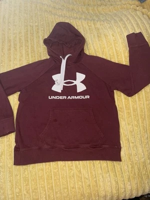 Mujer Borgoña Under Armour, Pullover Sudadera con Capucha, Sudadera Talla Grande Foto 1 de 4