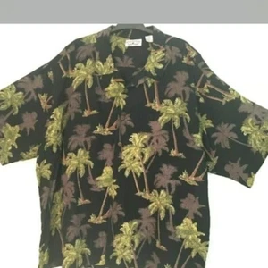 BOCA CLASSICS HERREN HAWAIIHEMD XXL SCHWARZ PALMEN BAUMWOLLMISCHUNG KOSTENLOSER VERSAND - Bild 1 von 3