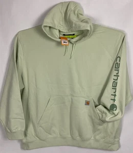 Carhartt Men's 5XL Hoodie Sweatshirt Loose Fit Light Green Midweight 70x31” New - Picture 1 of 14