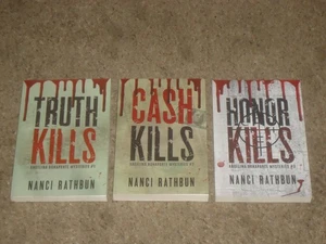 Lot First 3 Angelina Bonaparte Mysteries Nanci Rathbun Truth Kills Cash Honor - Picture 1 of 5
