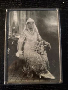 c1924 James van der Zee Black Americana ADORNED IN PEARLS VTG S/W Printed Photo - Bild 1 von 3