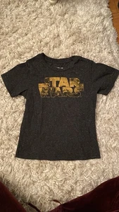 Star Wars Black White & Yellow Graphic T Shirt Size 5T - Picture 1 of 3