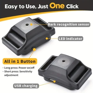Collar antiladridos para perros pequeños sin sonido de vibración de choque recargable 5-15 libras - Imagen 1 de 11