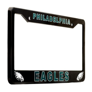 Philadelphia Eagles Black License Plate Frame Cover - EliteAuto3K - Picture 1 of 10