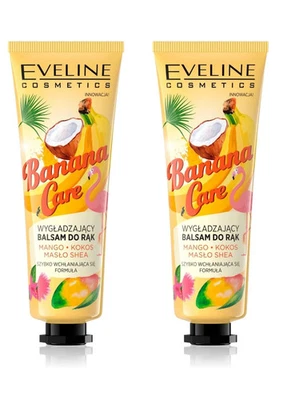 Loción de manos suavizante de plátano Eveline Cosmetics (paquete de 2 X 50 ml) Foto 1 de 4