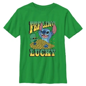 Boy's Lilo & Stitch Feeling Lucky T-Shirt - Picture 1 of 4
