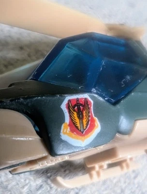 Vintage 1985 Matchbox Mission Helicopter Green Tan Macau Air 1 MB 153 1:80 Nice! - Image 1 of 4