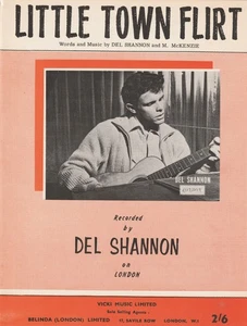 Original U.K. Sheet Music - Del Shannon - Little Town Flirt - 1963 - MINT Cond - Picture 1 of 4