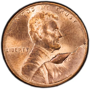 2021 Lincoln Cent Cud Die Break, PCGS MS64RD, Rim-To-Rim Die Crack Retained Cud - Picture 1 of 2