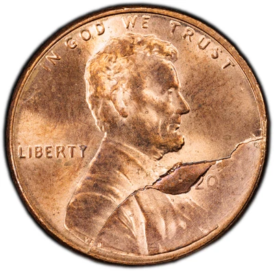 2021 Lincoln Cent Cud Die Break, PCGS MS64RD, Rim-To-Rim Die Crack Retained Cud - Image 1 of 2