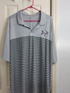 Mens Nike NFL Baltimore Ravens Football Polo 3XL GRAY/DARK GRAY STRIPES - Picture 1 of 5