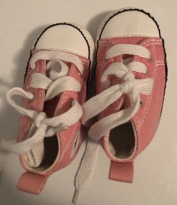 Converse First Star Rosa Recién Nacido Cuna Infantes Niñas Bebés Zapatos Botines Talla 2 Foto 1 de 4