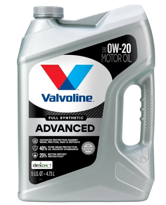 Valvoline Advanced Full Synthetic SAE 0W-20 Motor Oil 5 QT - Image 1 of 1