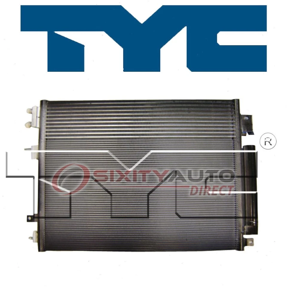 TYC AC Condenser for 2011-2015 Chrysler 300 3.6L 5.7L V6 V8 AC Air sq Foto 1 de 4