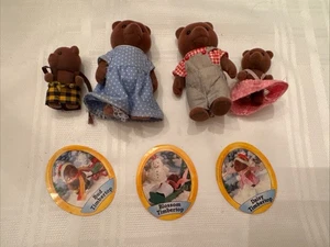 Vintage Sylvanian Families Timbertop Bear Family dunkelbraun Calico Critters 80er - Bild 1 von 2