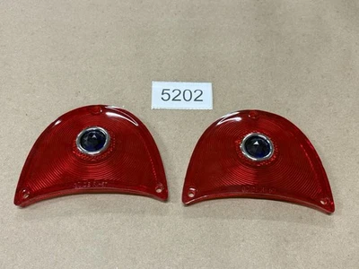 NEW PAIR OF 1957 CHEVROLET BEL AIR / 150 AND 210 BLUE DOT TAIL LIGHT LENS ! - Image 1 of 3
