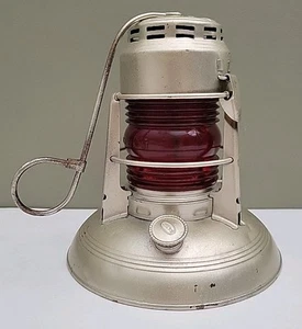 1950's Dietz Night Watch Traffic Gard Signal Lantern Syracuse N Y Red Globe - Foto 1 di 16