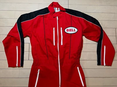 Vintage Bell Japan Mechanic Tsunagi Truck Service Suit Coveralls Red M - Image 1 of 4