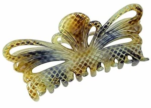 Parcelona French Tropical Butterfly Python Finish Extra Large Hair Claw Clip - Imagen 1 de 1