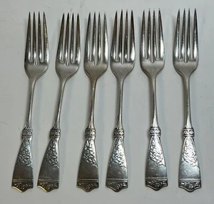 Reed & Barton Parisian 1887 Silver Plate Dinner Forks Antique No Monogram - Picture 1 of 6