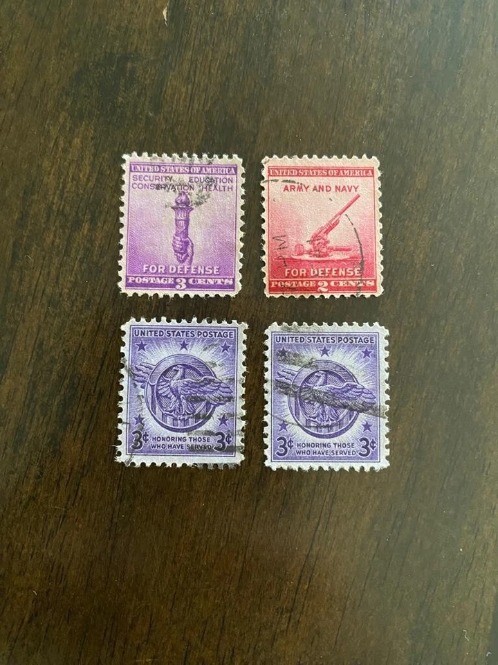 US #900, #901, #940 - ARMY and NAVY - HONORING WHO SERVED - USED lot collection - Image 1 of 1