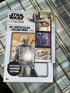 Star Wars Mandalorian 32 Carte San Valentino Lenticolari Incredibile Azione Zoom - Foto 1 di 8