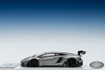 1/43 FuelMe LB Performance  Liberty Walk Lamborghini Aventador Matt Silver  - Image 1 of 4