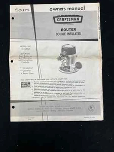 1972 SEARS CRAFTSMAN ROUTER 315.17360 OWNER'S MANUAL & PARTS LIST - Picture 1 of 2