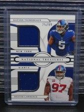 2022 National Treasures Dexter Lawrence Kayvon Thibodeaux RC Dual Jersey #75/99