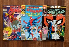 WHAT IF...? #20, #42, #55, #57 (Marvel, 1990-94) Spider-Man, Avengers, Punisher