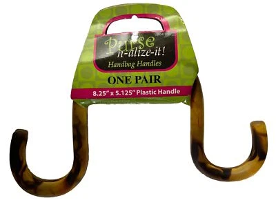 PURSE n-alize-it! Handbag Plastic Handles FY1992-01, Tortoise Bell Shaped - Image 1 of 3