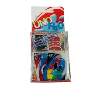 UNO H2O Splash Waterproof Clear Plastic Cards Travel Camping Game By Mattel - Picture 1 of 3