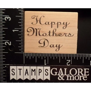 Great Impressions Rubber Stamps HAPPY MOTHER'S DAY WISHES SAYING CURSIVE #T38 - Picture 1 of 2