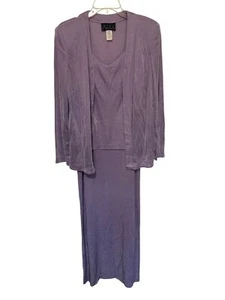 Vestido formal Alex Evenings 2 piezas púrpura claro con brillo mujer L - Imagen 1 de 7