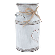 Rustic Galvanized Vase for Vintage Wedding Decor-