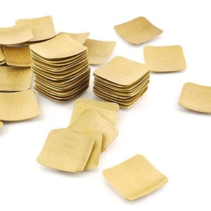 Bamboo Wood Mini Party Plates Square Dish - Picture 1 of 5