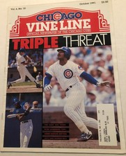 1991 October Chicago Cubs Vine Line Vol 6, No. 10. George Bell. 34 pages