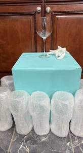 Tiffany & Co. Red Wine Crystal Glasses - Set Of 6 - New In Box - Includes Bag - Picture 1 of 9