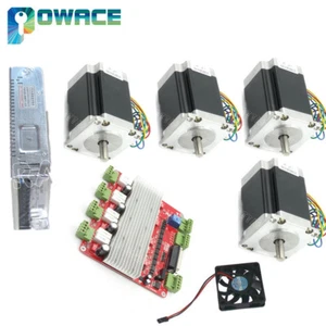 Motor paso a paso de 4 ejes Nema23 76 mm 270 oz-in 3,0 A + kit controlador controlador de 4 V molino CNC - Imagen 1 de 10