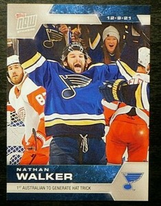 2021-22 21/22 TOPPS NOW NHL Stickers #156 Nathan Walker St. Louis Blues