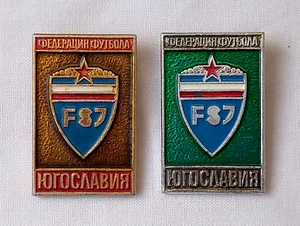 Yugoslav Football Federation badge vintage Lot 2x Yugoslavia soccer sport pins - Picture 1 of 4