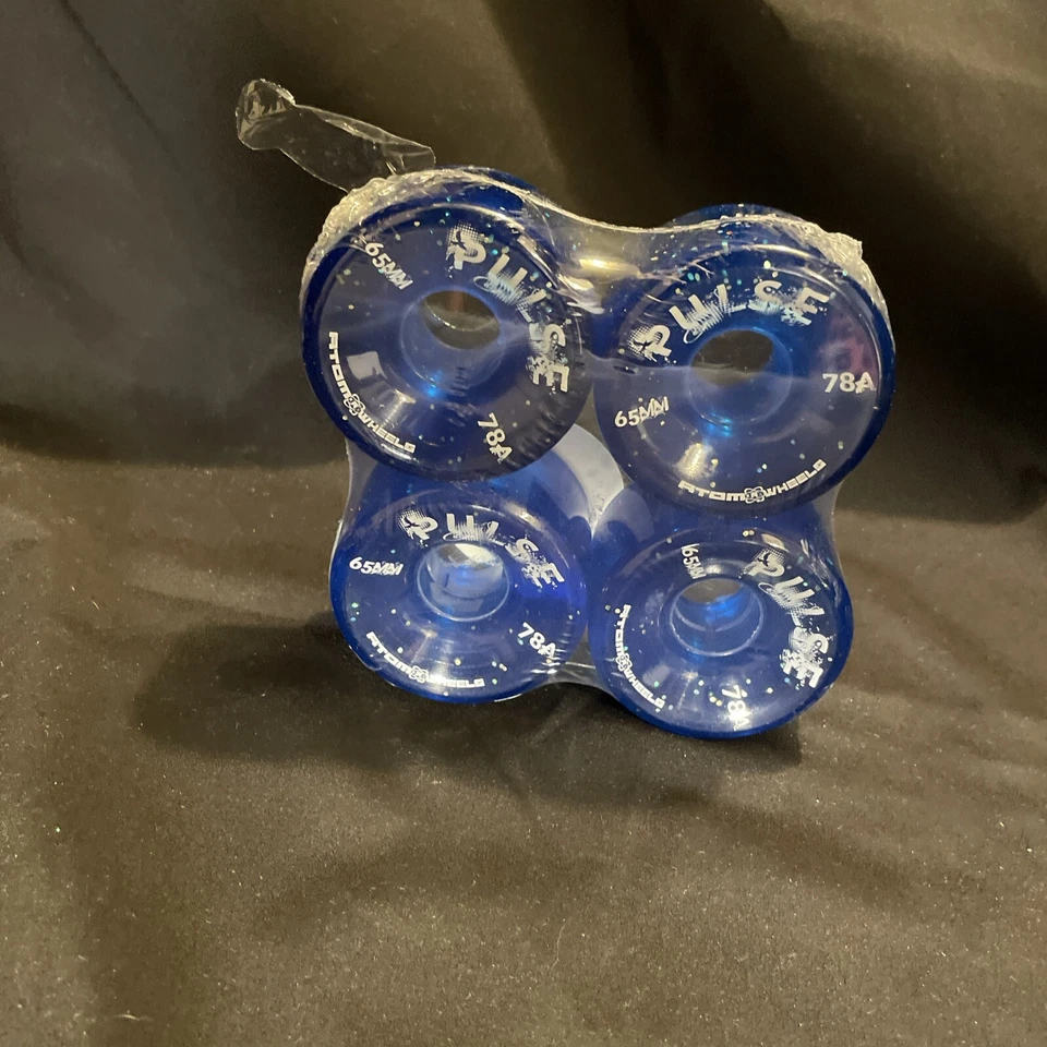 Atom Pulse Glitter rodas externas conjunto de 4 patins quadriciclos 78a azul - Imagem 1 de 4